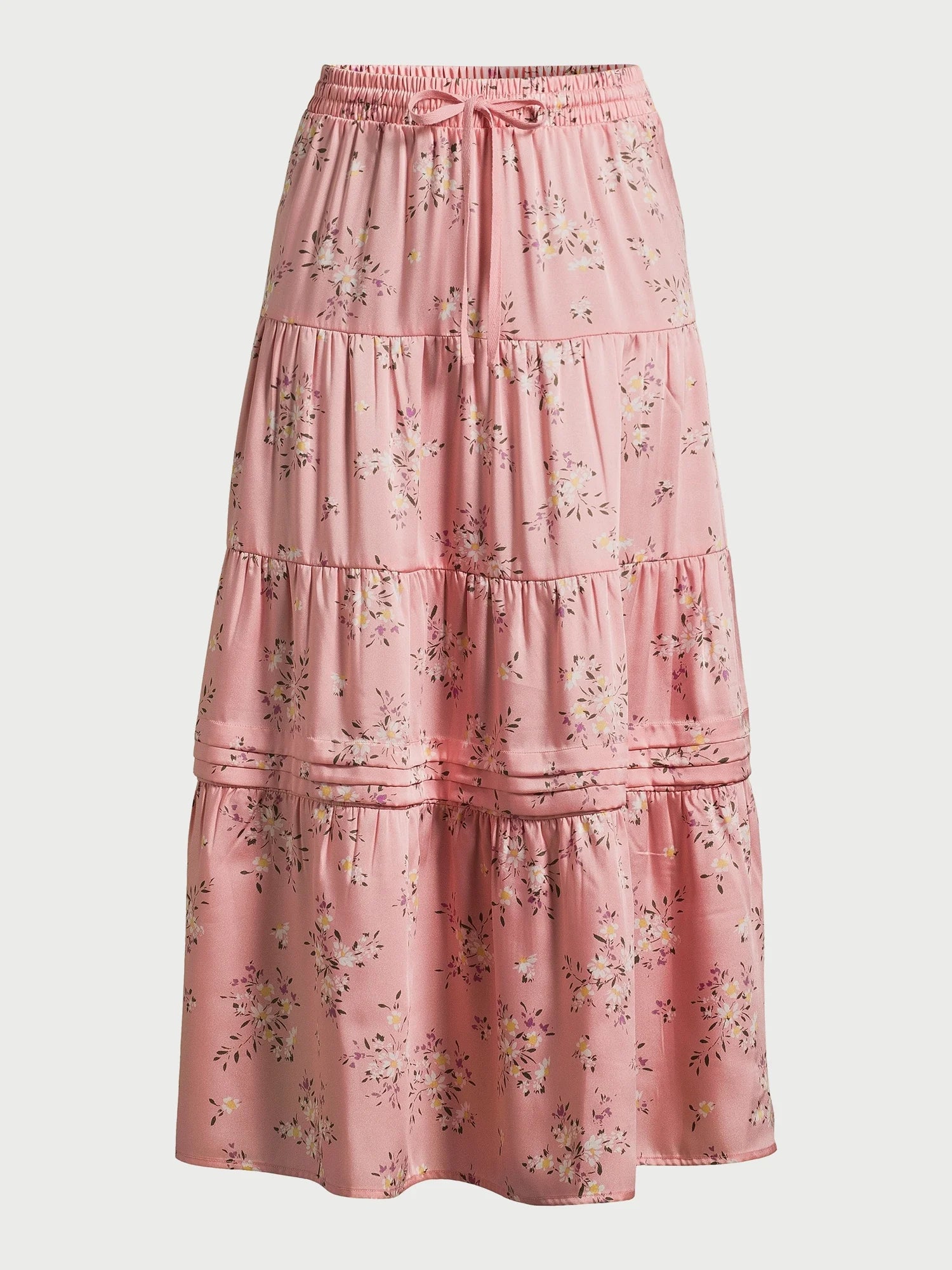 Women's Tiered Maxi Skirt with Elastic Waistband F5524