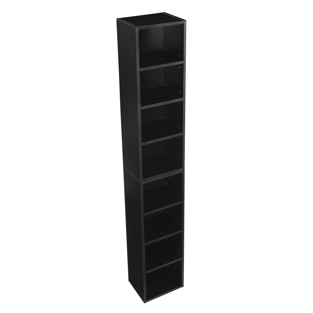 8-Tier Media Tower Rack with Adjustable Shelves I484