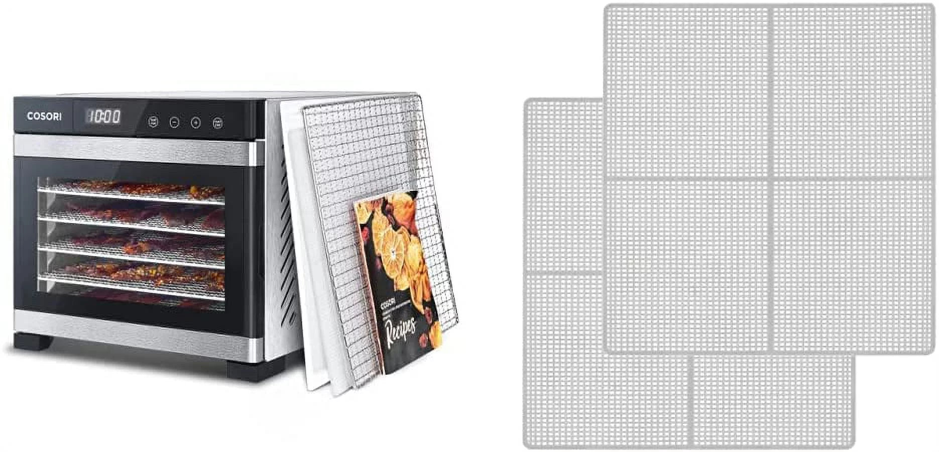 6 Stainless Steel Trays Food Dehydrator with Digital Timer and Temperature Control C201262