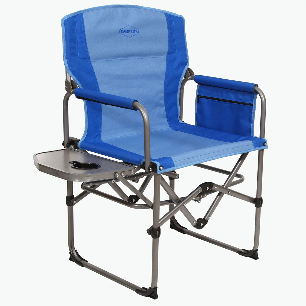 Outdoor Camping Folding Director's Chair with Side Table O4386