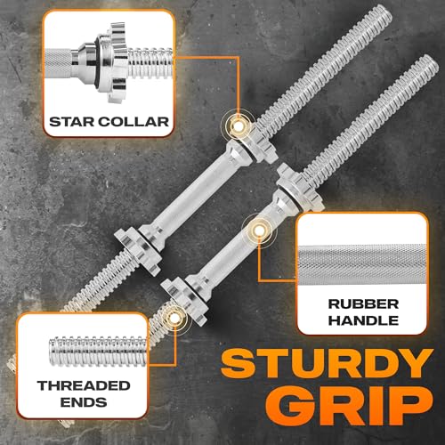 Pair of Threaded Dumbbell Handles T753