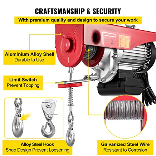 110V Electric Hoist With Wireless Remote Control H503697