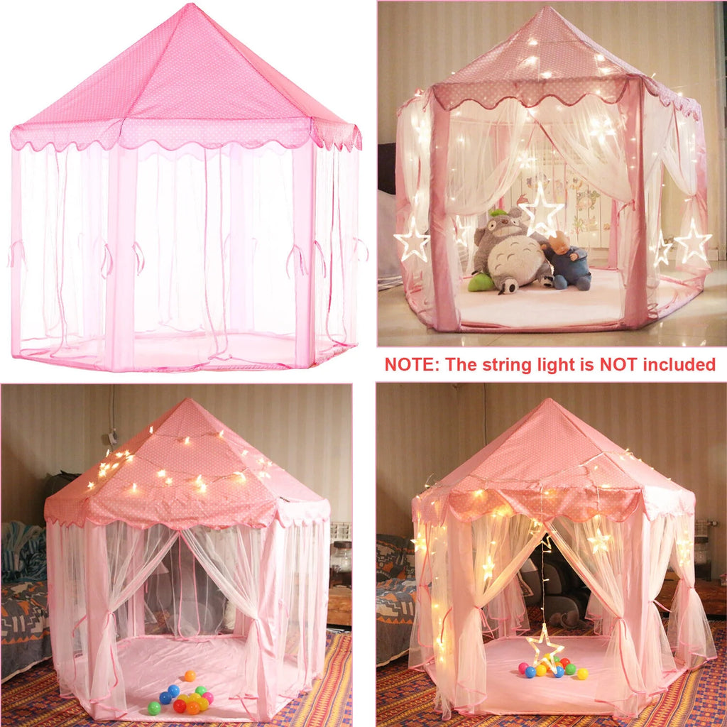 Pink Princess Castle Play Tent Playhouse Z4893