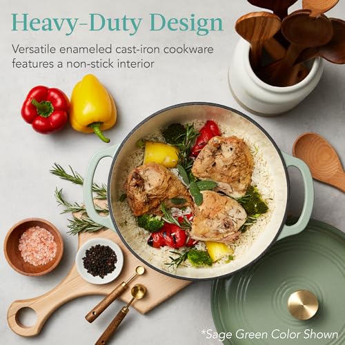 6 Quart Enamel Cast-Iron Round Dutch Oven V283696