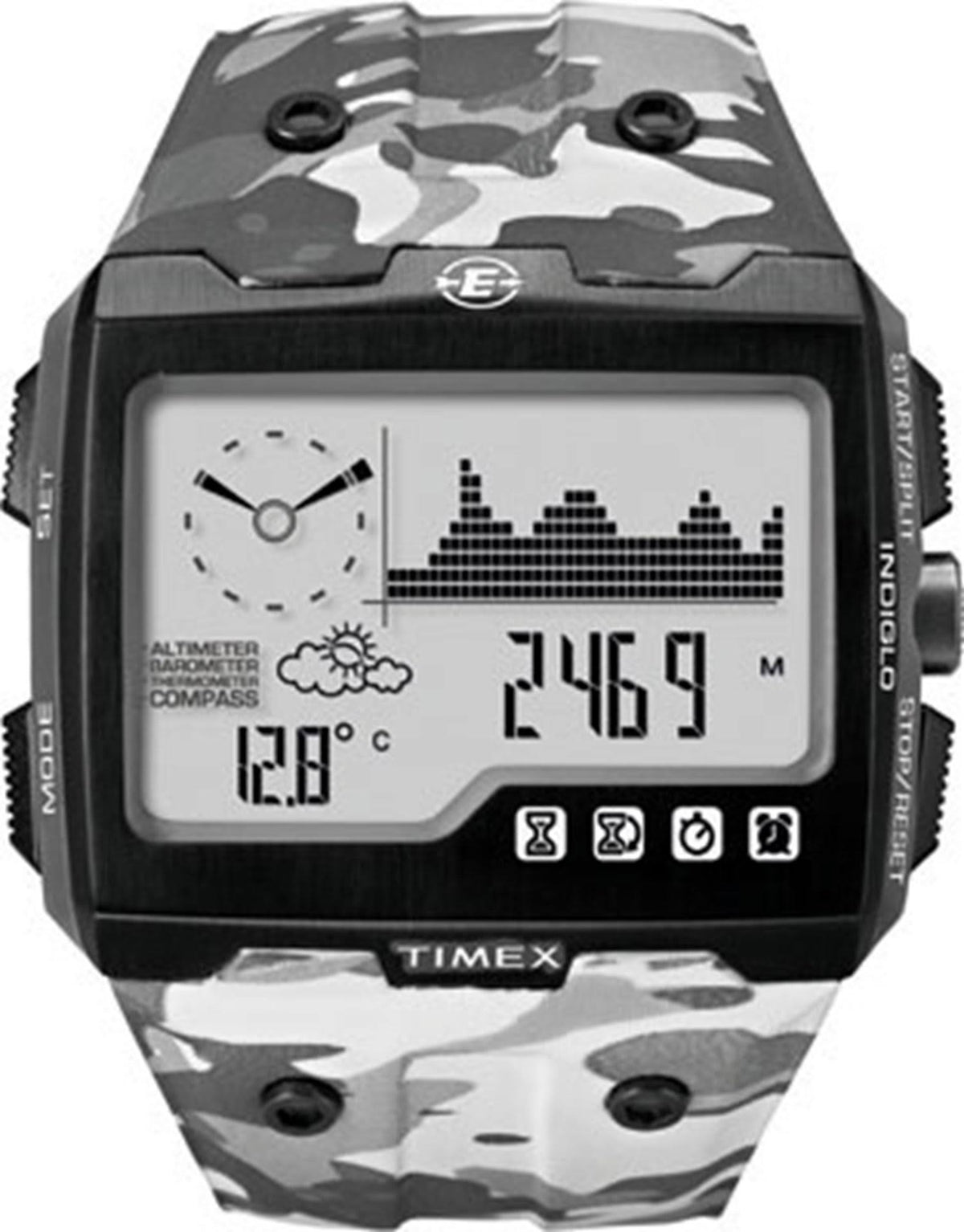Grey Camo Watch with Altimeter Compass Barometer S29926