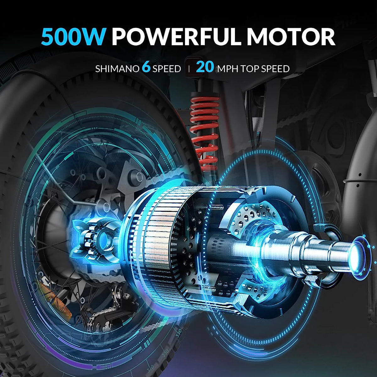 48V 10.5Ah Removable Battery 500W Motor Foldable Fat Tire Electric Bike M286