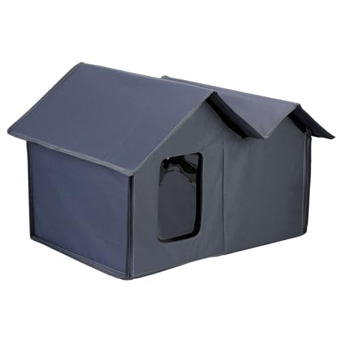 Outdoor Cat House Waterproof Insulated Shelter with Removable Washable Cover N2377