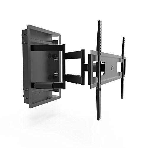 Black Recessed In-Wall Full Motion Articulating TV Mount for 32-inch to 55-inch TVs F876136