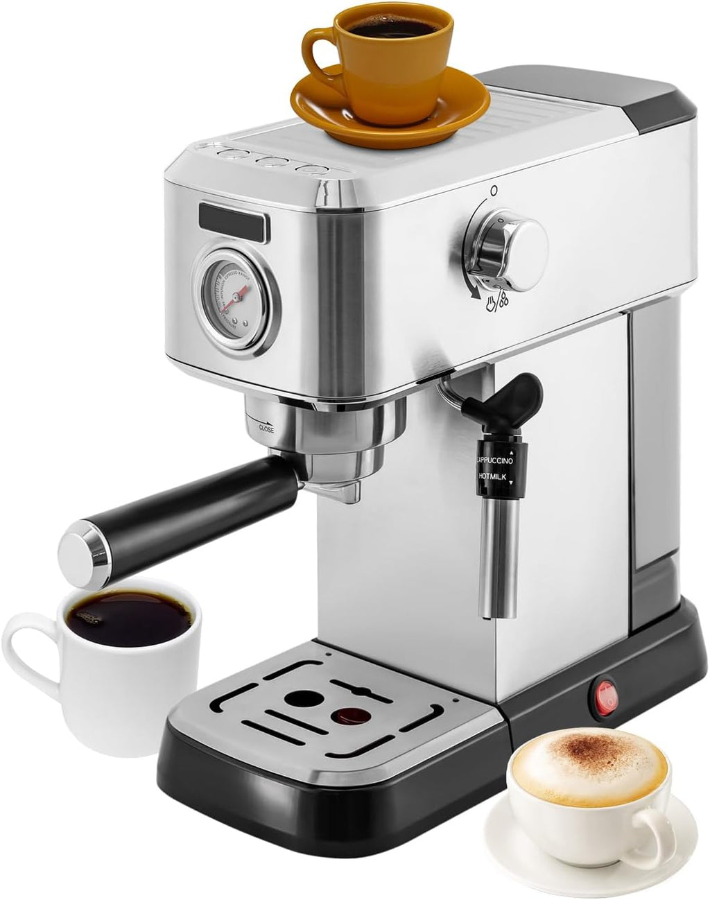 15 Bar Espresso Machine with Milk Frother Steamer H222