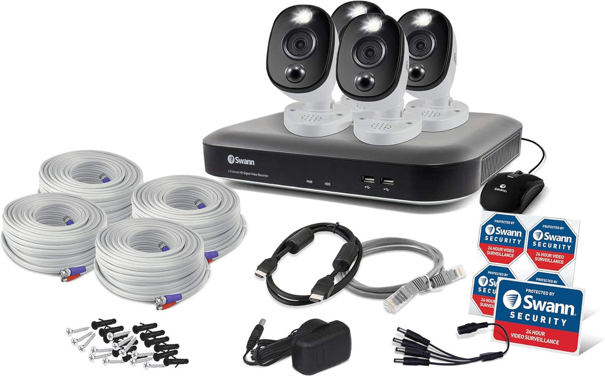 4 Channel 4 Camera Wired Surveillance DVR Security System with 1TB HDD S579669