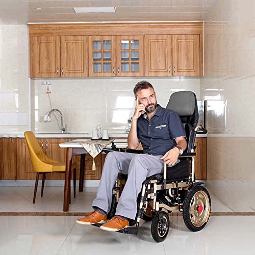 Grey Electric Wheelchair with Flip-Back Armrest & Swing-Away Leg Rests I52644