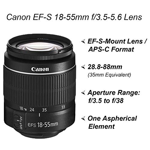 DSLR Camera with 18-55mm + 75-300mm Lenses, 64GB Memory Card, Tripod, Case, Wideangle Lenses F979498