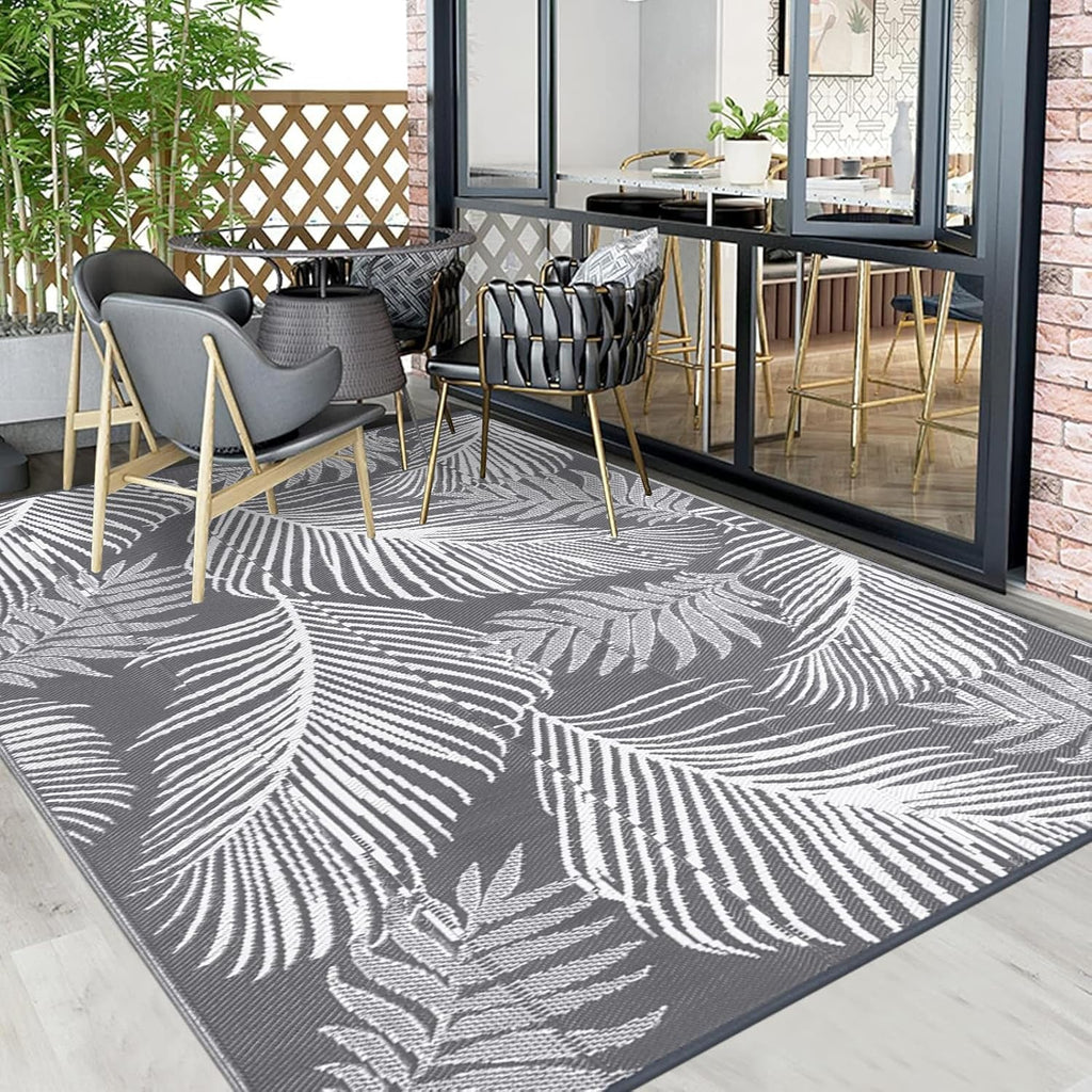 6'x9' Waterproof Reversible Outdoor Plastic Straw Rug K6691