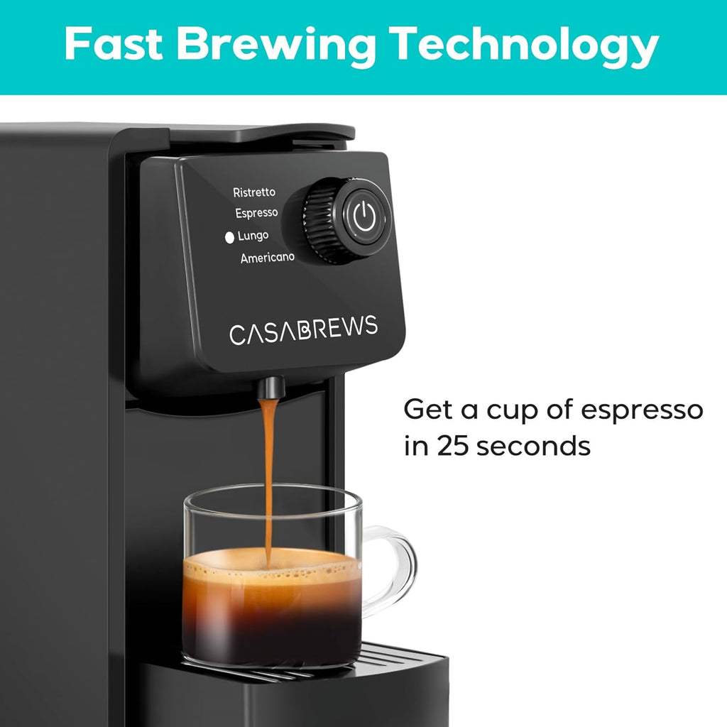 20 Bar Compact Capsule Coffee Machine with 21 oz Removable Water Tank D4461
