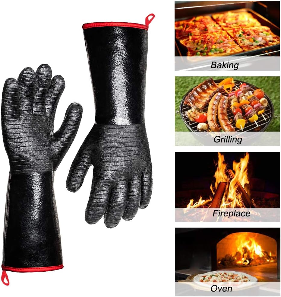 Extreme Heat Resistant Waterproof Long Sleeve Neoprene Coating Gloves 14-Inch U375
